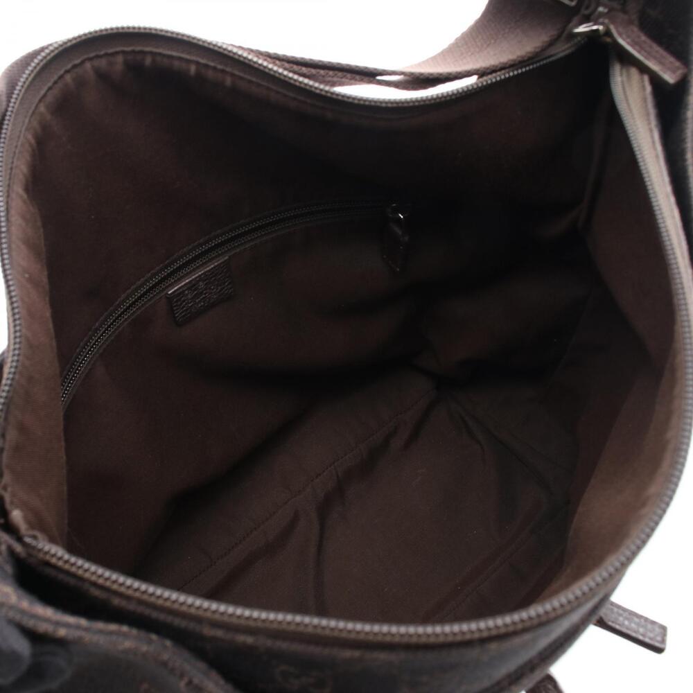 Gucci brown bag leather shoulder pattern GG - Picture 3 of 5